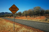 End of Road Warning Sign